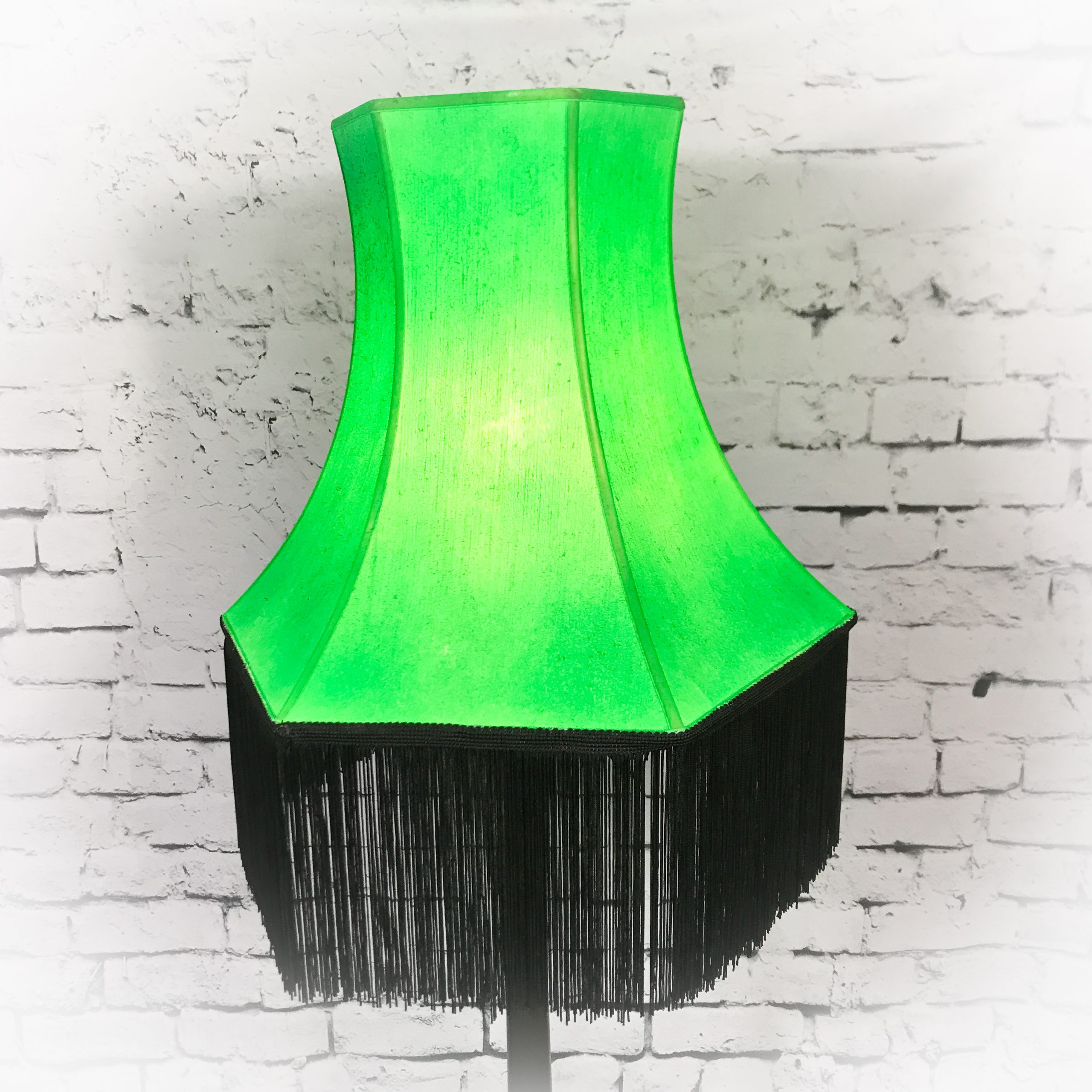 Black, Wooden Floor Lamp with table fitting - Image 3