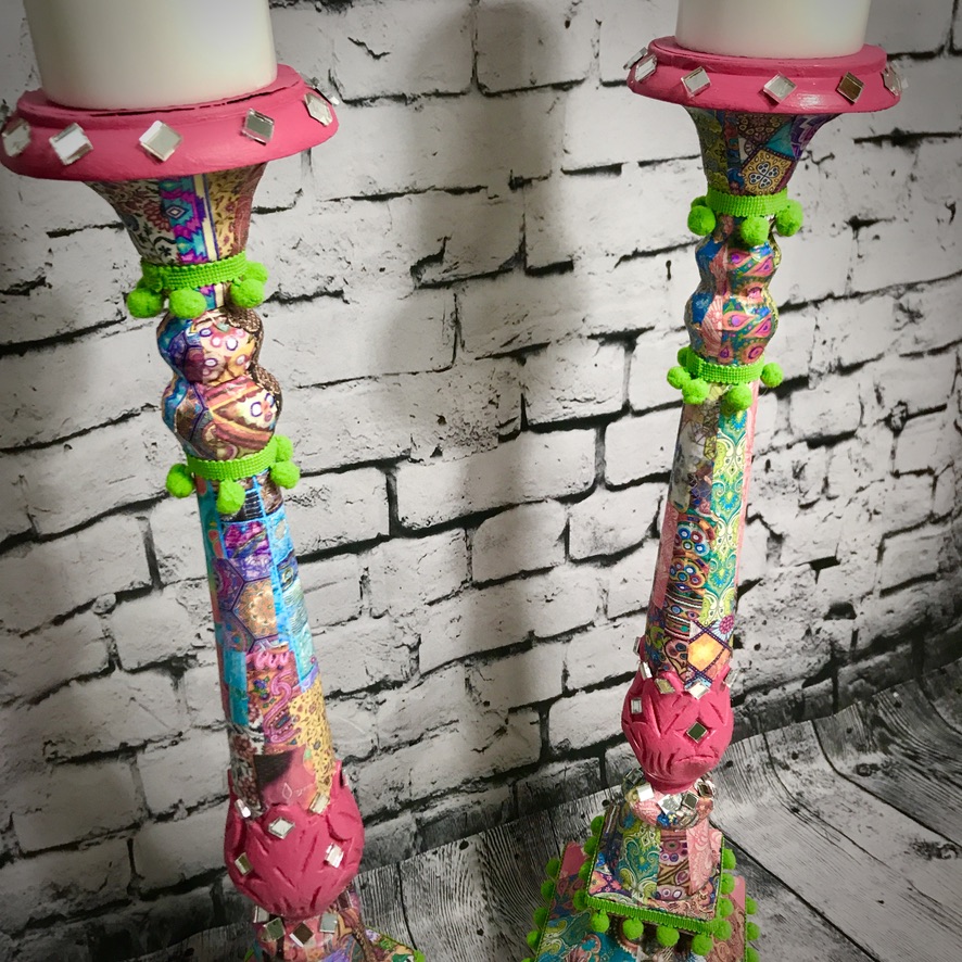 2 Indian Themed Candlesticks - Image 4