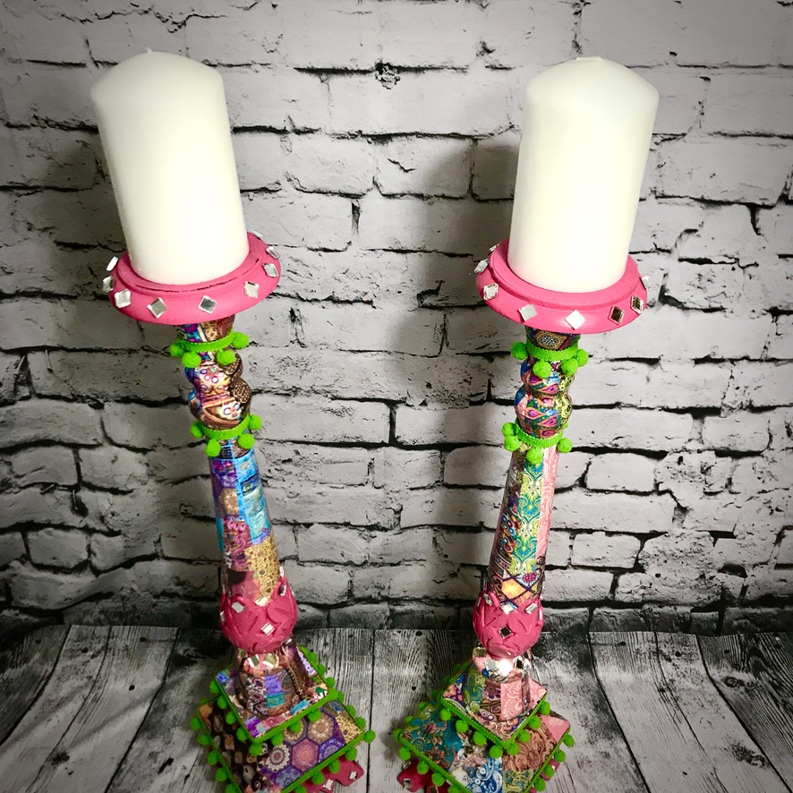 2 Indian Themed Candlesticks - Image 3
