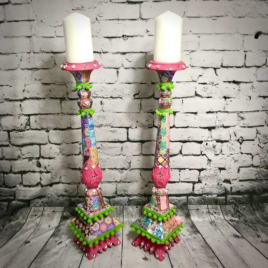 2 Indian Themed Candlesticks - Image 6