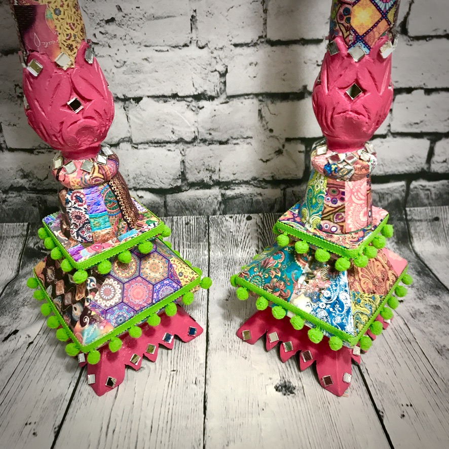 2 Indian Themed Candlesticks - Image 2