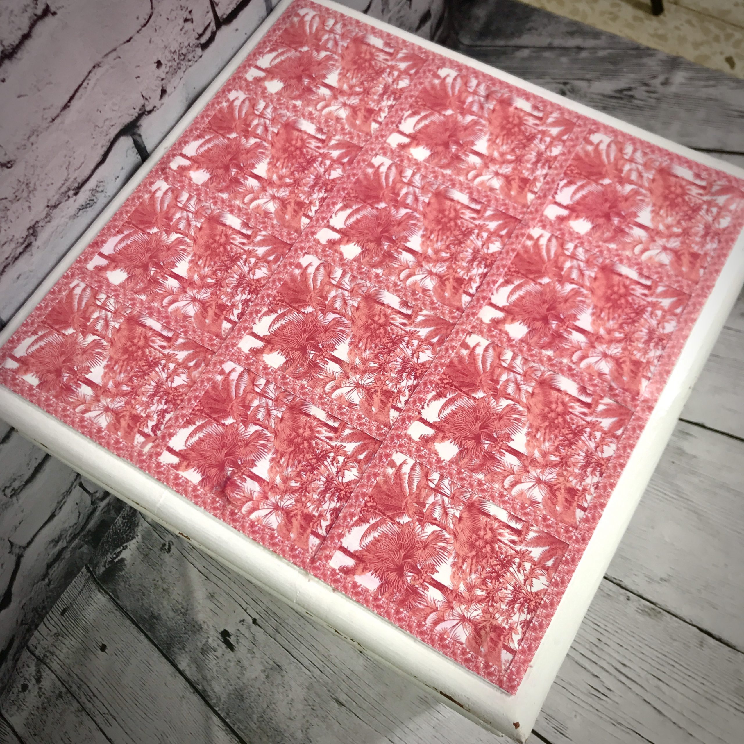 Smaller Decoupaged Wooden Table - Image 4