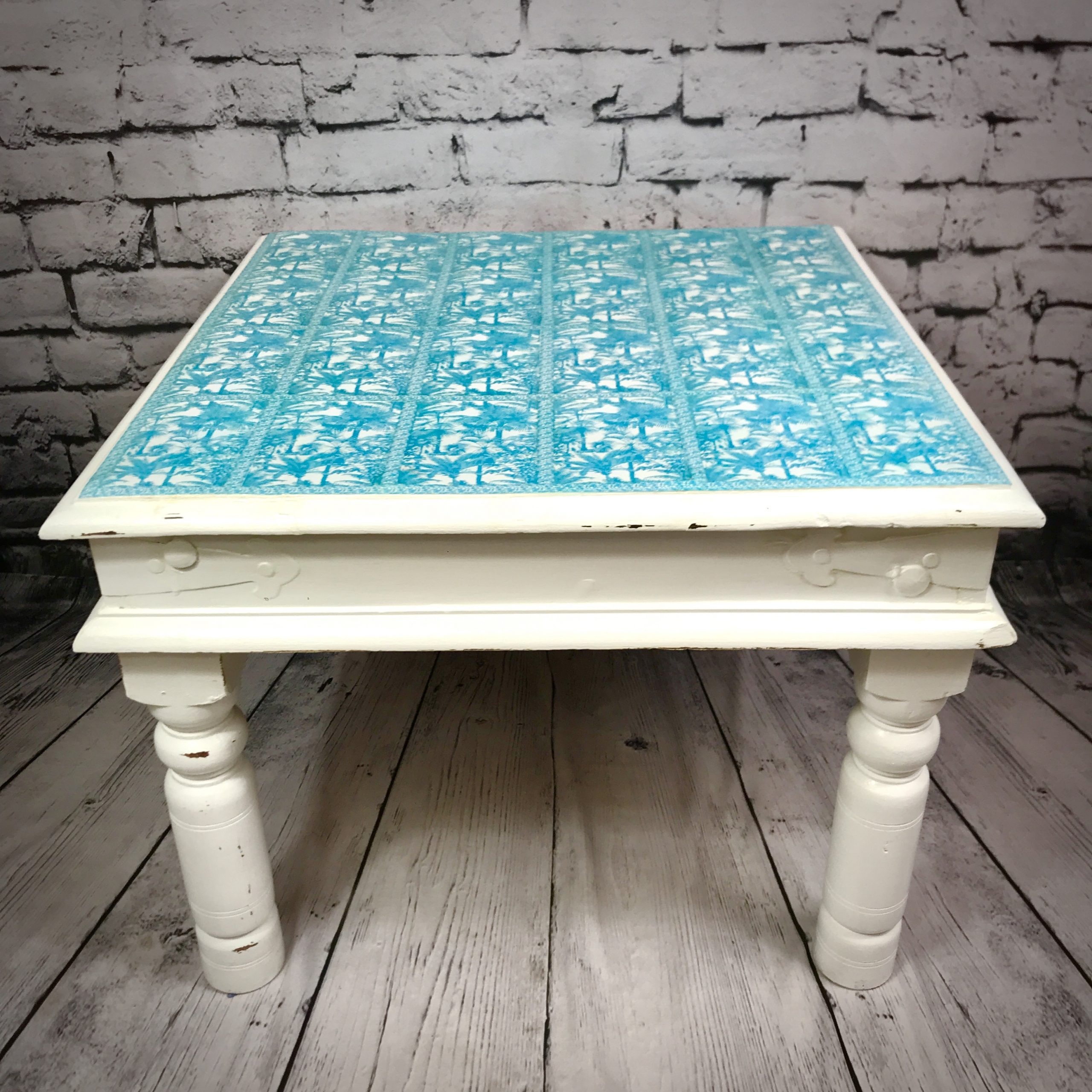 Decoupaged Wooden Table
