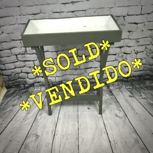 Grey Wooden 'Box' Table