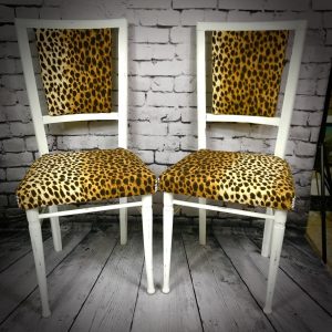 2 Leopard Print Chairs