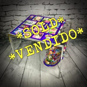 "Frida Kahlo" Side Table with Magazine Rack