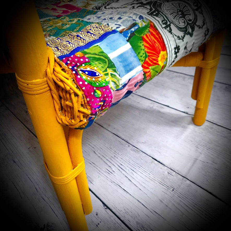 Colourful Cane Chair - Image 5