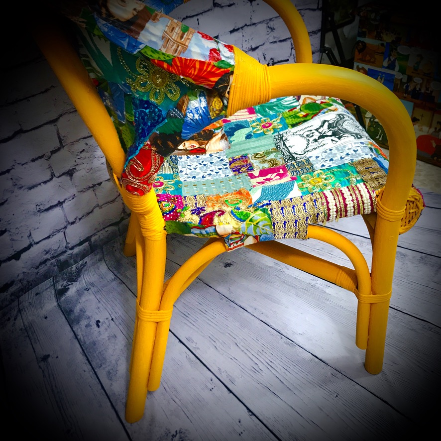Colourful Cane Chair - Image 4