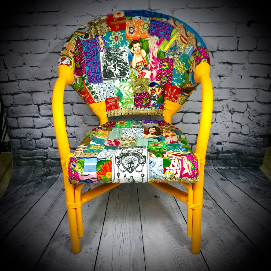 Colourful Cane Chair - Image 2