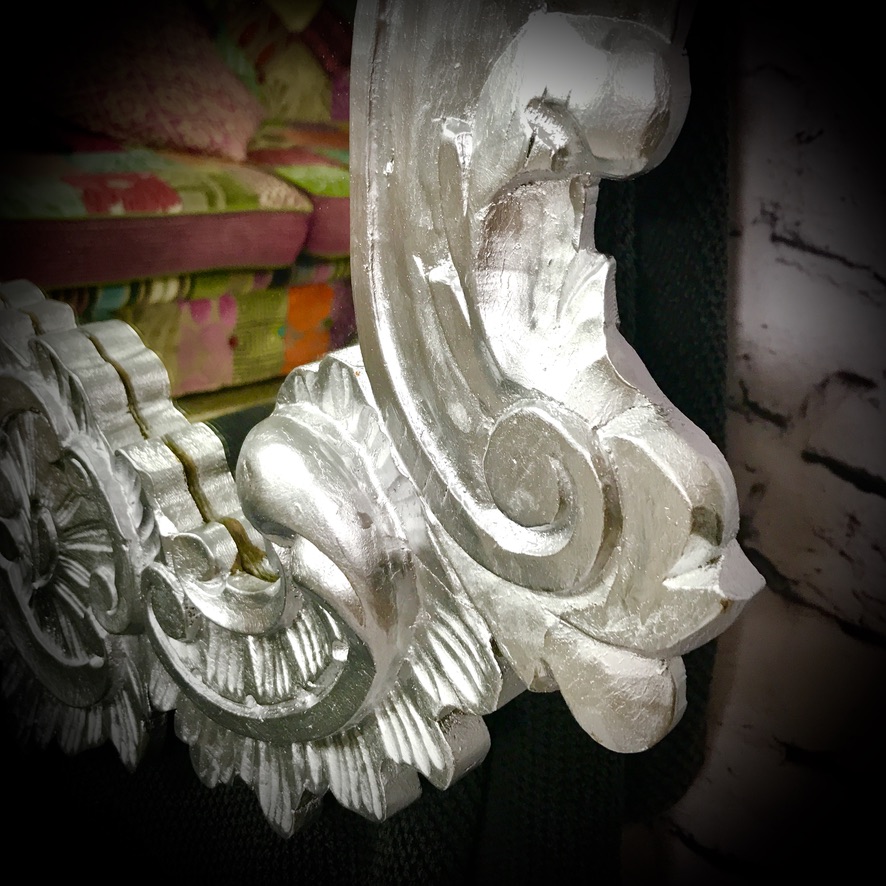 Large, Ornate Silver Mirror - Image 2