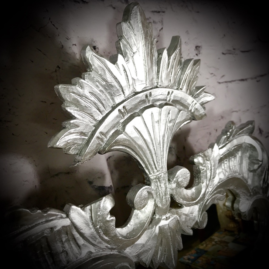 Large, Ornate Silver Mirror - Image 3