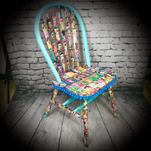 Frida Kahlo Wooden Chair
