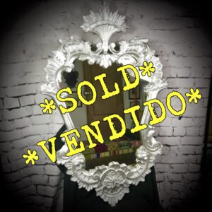 Large, Ornate Silver Mirror