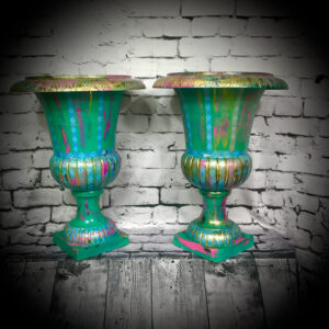 Metal Garden Urns