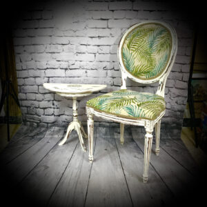 Distressed Bedside Unit, Chair & Table