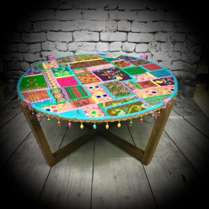 round boho table