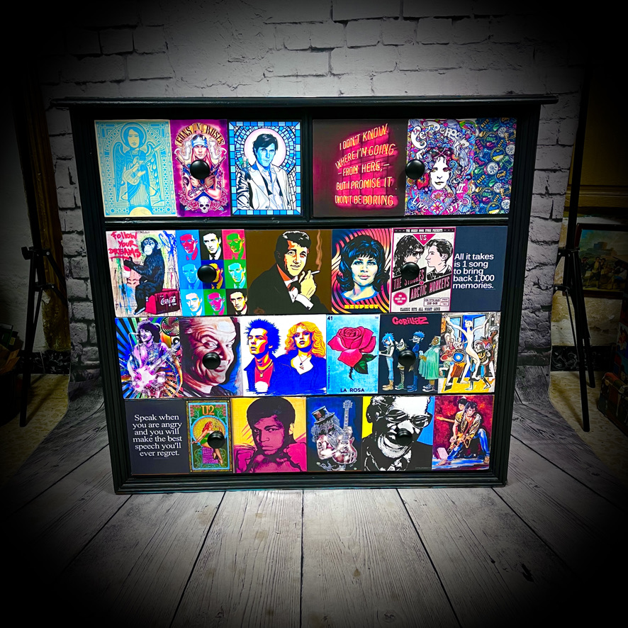 "Icons & Words" Chest of Drawers - Image 2