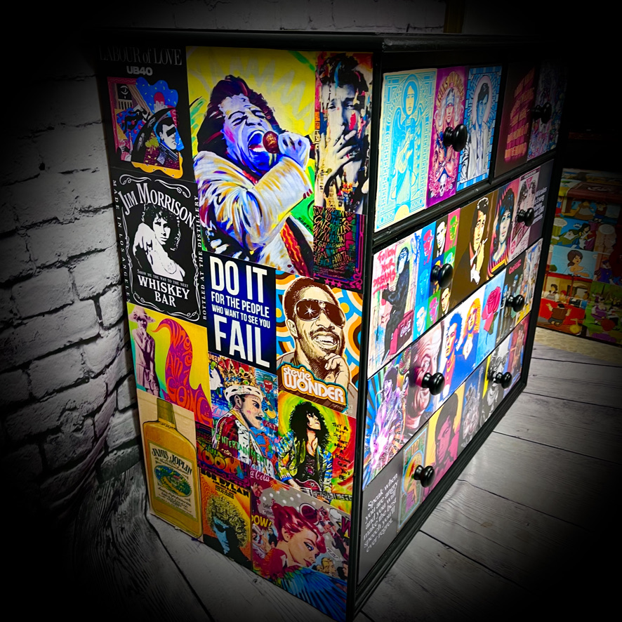 "Icons & Words" Chest of Drawers - Image 3