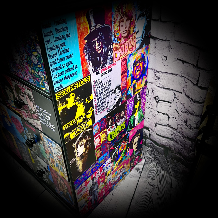 "Icons & Words" Chest of Drawers - Image 5