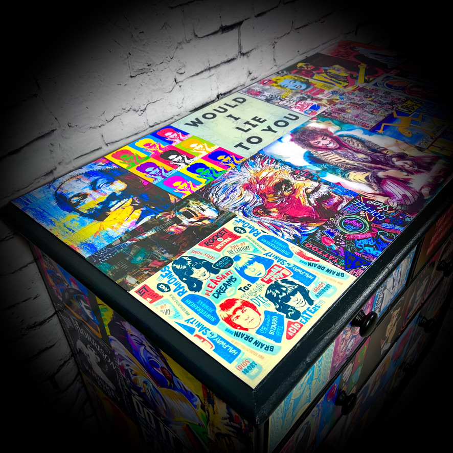 "Icons & Words" Chest of Drawers - Image 9