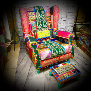 Boho Large Armchair & Stool
