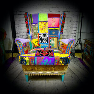 boho wingback armchair 220514