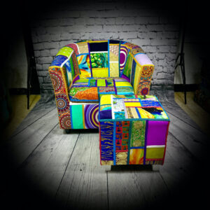 boho bucket chair & stool 220925