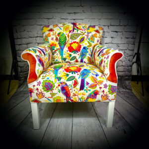 Orange & Birds Armchair 220915