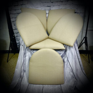 6 Beige Seat Pads 220912