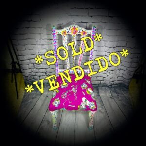 Hand-Painted, 'Day of the Dead' Chair