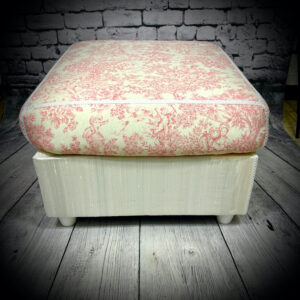 Pink 'French" Footstool 221111
