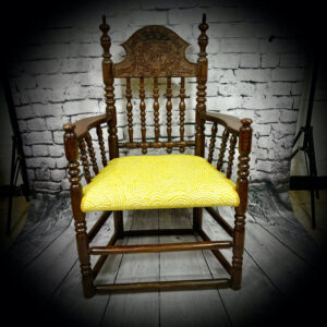Mustard Wooden Armchair 221019