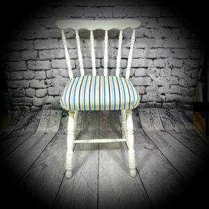 white & stripes wooden chair 230301