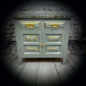Grey & Gold Cabinet 231115