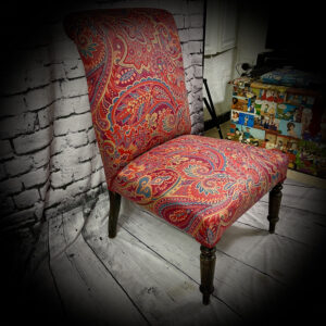 Burgundy Paisley chair 240714