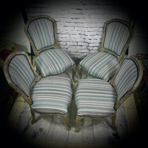 4 blue striped chairs 240701
