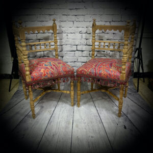 Pair of wooden chairs 241003