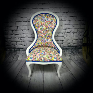 Multi-Coloured, Paisley Boudoir Chair 241112