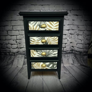 black cabinet with palm leaves 250512