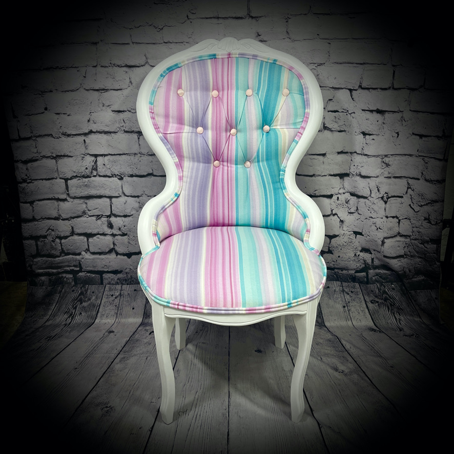 Striped Boudoir Chair