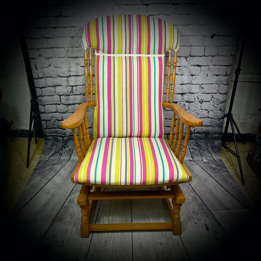 Striped Rocking Chair - Image 3