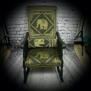 Black  Rocking Chair with Elephants 251113