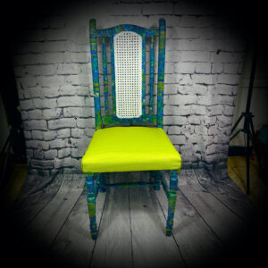 Blue/Green Decoupaged Chair
