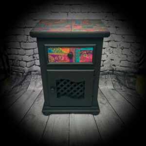 Indian Print 1 Drawer Cabinet
