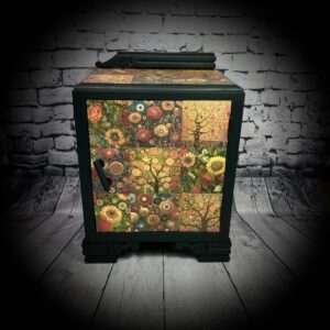 Black Cabinet with Colourful Decoration